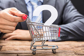 商人推问号图片