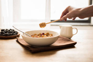 玉米片加蜂蜜