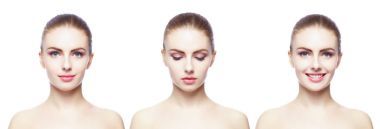 三個(gè)女性肖像的拼貼畫(huà)