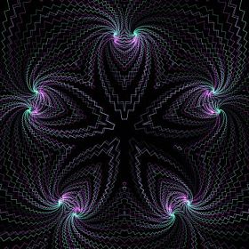 矢量抽象的分形几何装饰