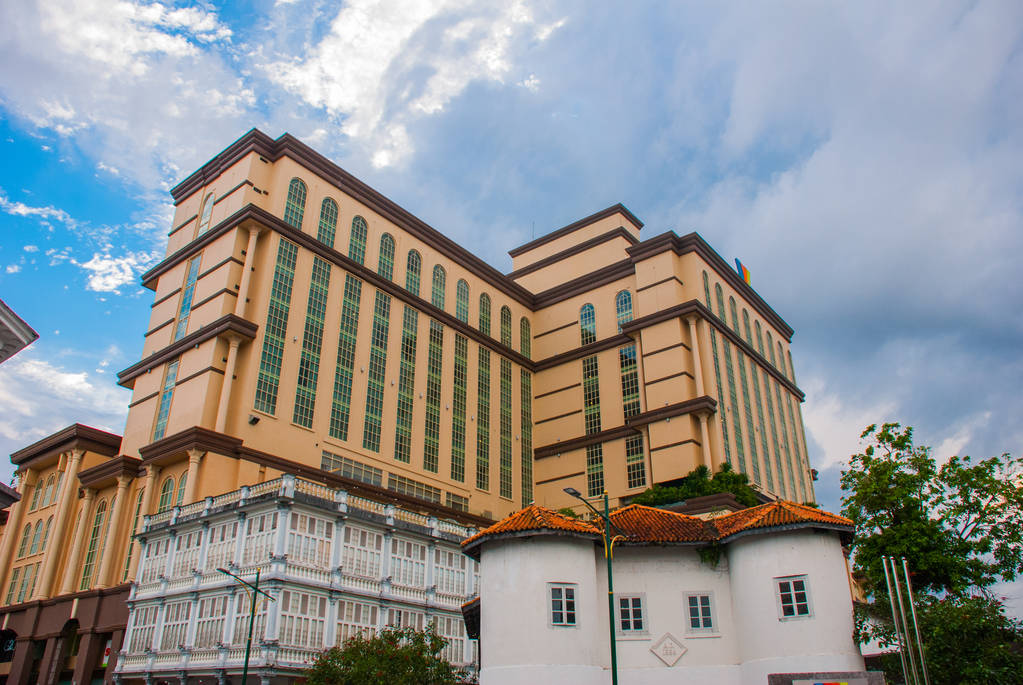 纺织博物馆和古和具有历史意义的建筑。古晋。沙捞越。婆罗洲。马来西 纺织博物馆和古和具有历史意义的建筑。古晋。沙捞越。婆罗洲。马来西