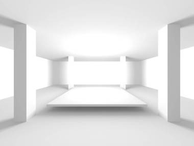 未來(lái)派的白色建筑設(shè)計(jì)圖片