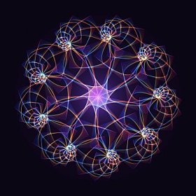 抽象设计元素与微光影响暗背景