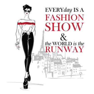 時尚女孩素描風(fēng)格與時尚報價