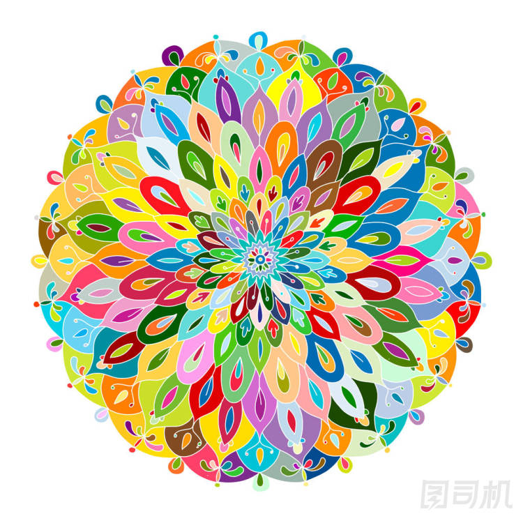曼荼羅的點(diǎn)綴，為您設(shè)計(jì)的炫彩花紋