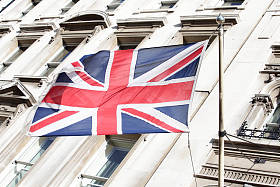 英国国旗的特写