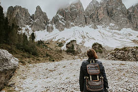 女人旅行背包图片