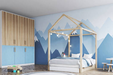 孩子的臥室室內(nèi)側(cè)視圖圖片