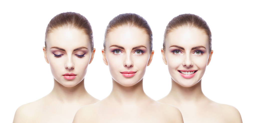 三个女性肖像的拼贴画图片 三个女性肖像的拼贴画图片