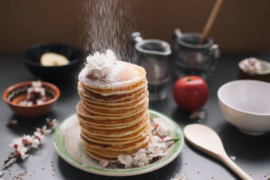 自制煎餅楓糖漿圖片