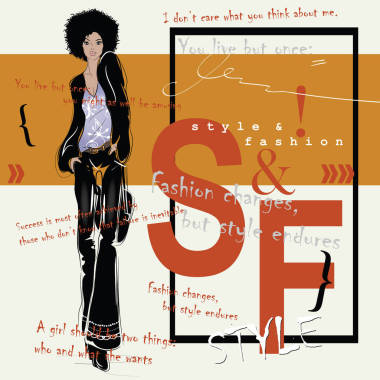 與素描風(fēng)格的時(shí)尚女人時(shí)尚報(bào)價(jià)