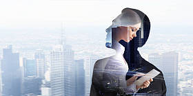 现代商业的生活方式。混合媒体。混合媒体