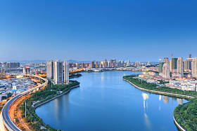 厦门湖边水库，湖滨花园图片