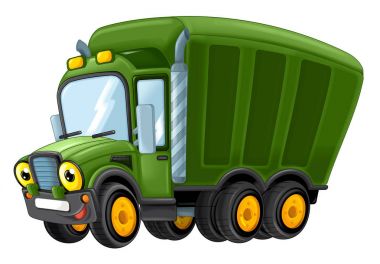 卡通快乐军用卡车与蓄水池图片 卡通快乐军用卡车与蓄水池图片