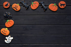 自制万圣节饼干图片