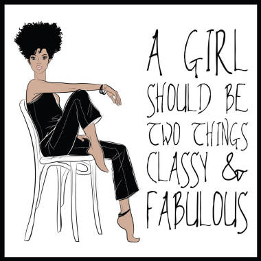 与素描风格的时尚女人时尚报价