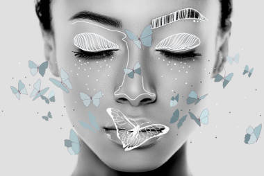 非洲女孩与蝴蝶 