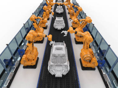 汽车工厂机器人组装线图片