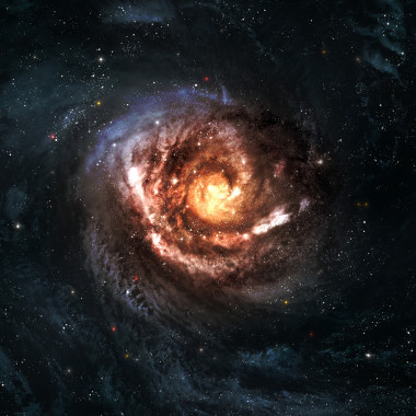 令人難以置信的美麗的螺旋星系，在宇宙深處的某個地方