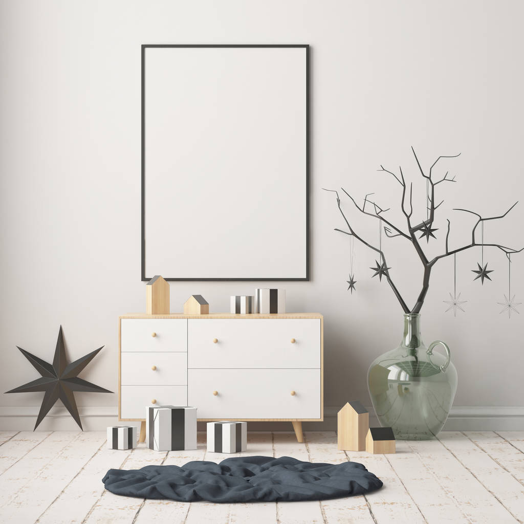 在斯堪的纳维亚风格的圣诞内政