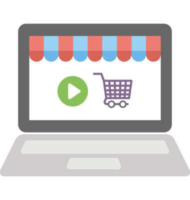  網(wǎng)上購(gòu)物矢量圖標(biāo)圖片