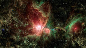 在外层空间的星系。此图像装备由美国航空航天局的元素