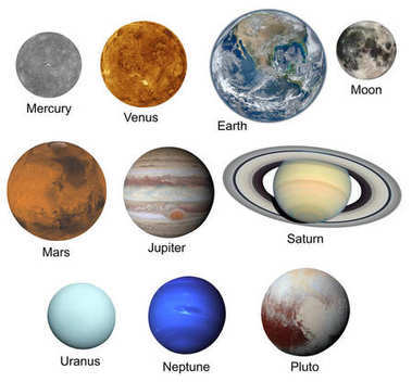 行星在白色背景上隔離組。這幅圖像由美國國家航空航天局提供的元素