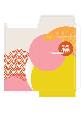 新的一年包模板照片