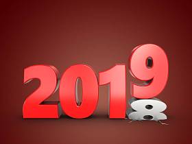 2019 年标志的插图图片