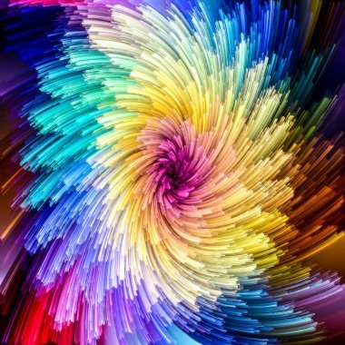 虚拟生活的充满活力的旋涡