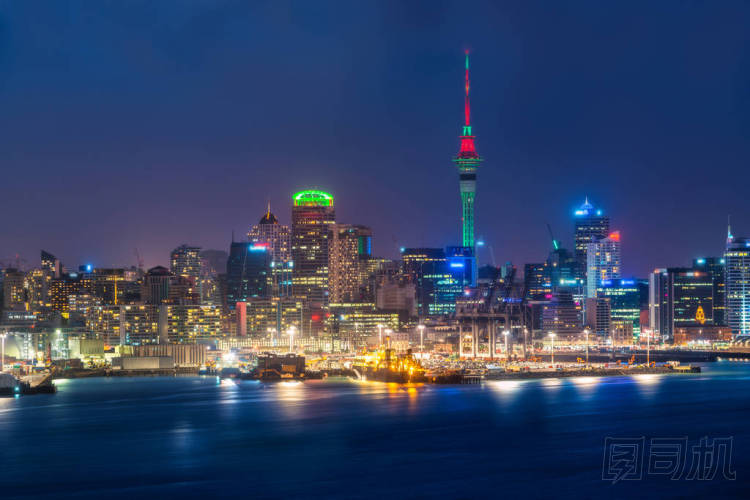 奧克蘭市夜景照片