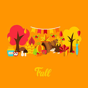 秋天的问候卡图片