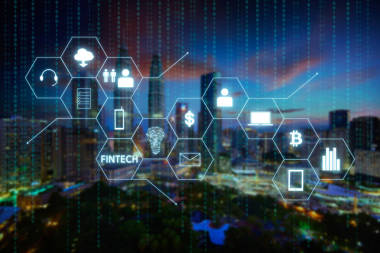 Fintech 图标和物联网 