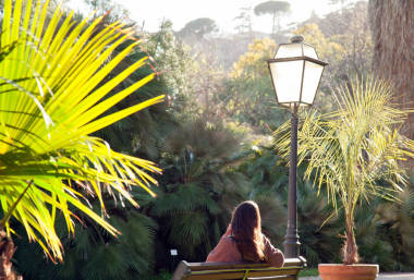 女人享受一天在公园里图片