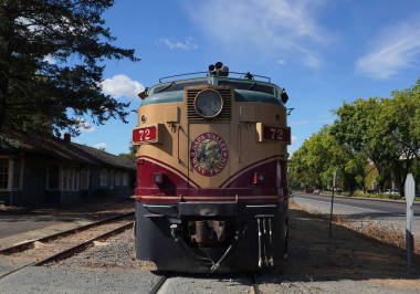 在納帕，加州的葡萄酒火車