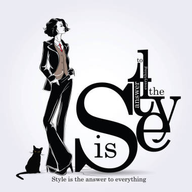 與素描風(fēng)格的時(shí)尚女人時(shí)尚報(bào)價(jià)