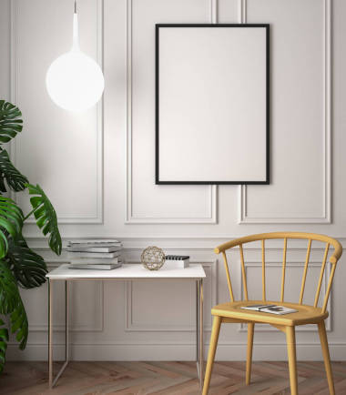 在內(nèi)部，樣機(jī)海報(bào)的現(xiàn)代設(shè)計(jì) 3d 圖