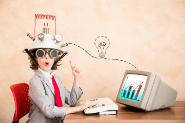 孩子假裝自己是商人