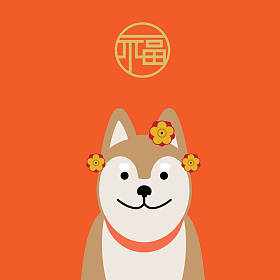 可爱卡通狗照片