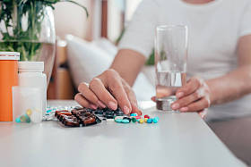 高级女子取药图片