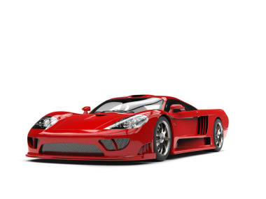 火熱的紅色現(xiàn)代超級(jí)賽車-照片美容