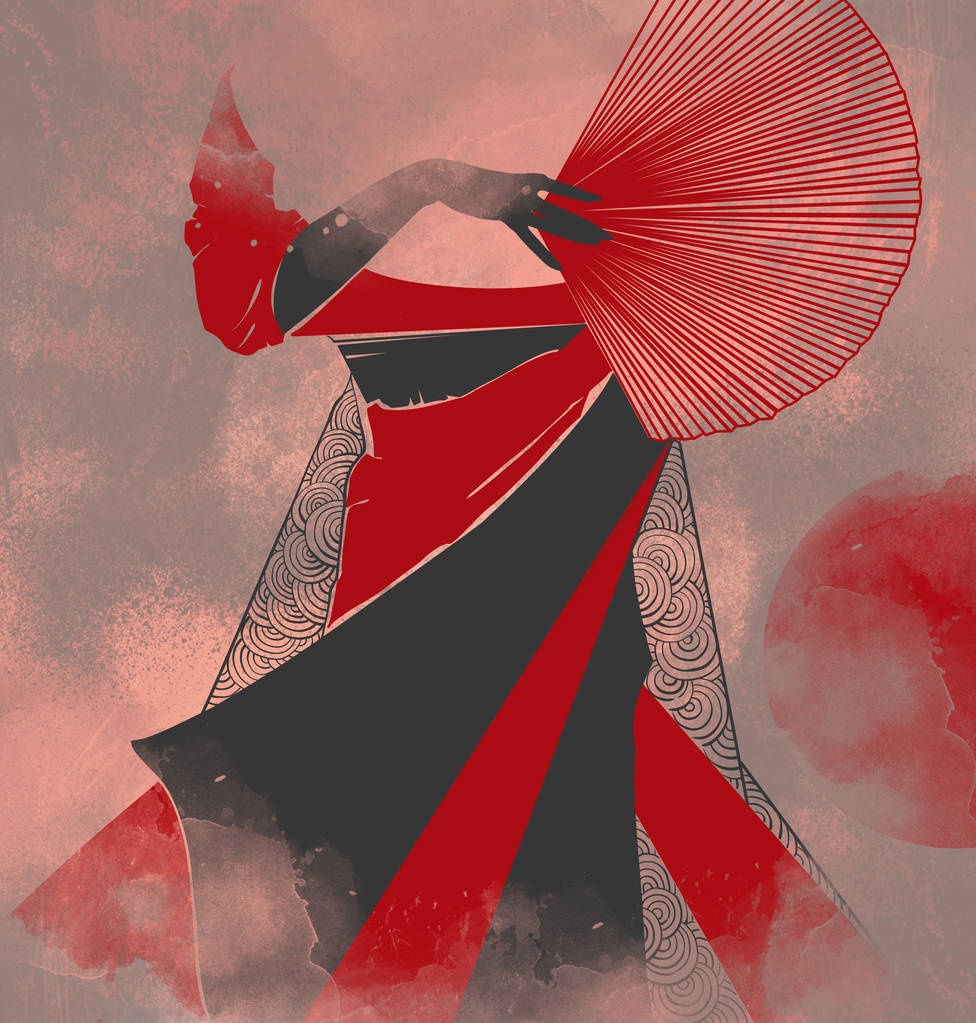 跳舞年轻艺妓照片