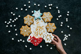 gingerbreads 与圣诞贺卡