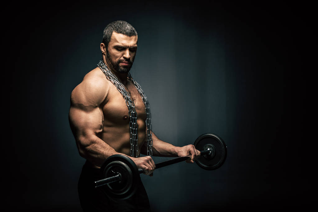 健壮的男人举重 健壮的男人举重