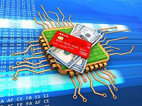  金色的计算机处理器的插图照片