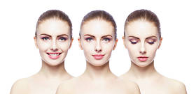 三个女性肖像的拼贴画