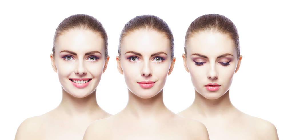 三个女性肖像的拼贴画