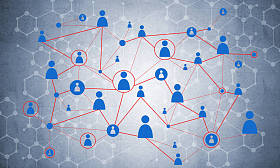 社会的连接和网络概念 照片