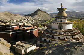 gyantsie 堡和 kumbum-西藏