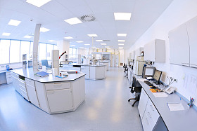 在实验室工作的科学家们